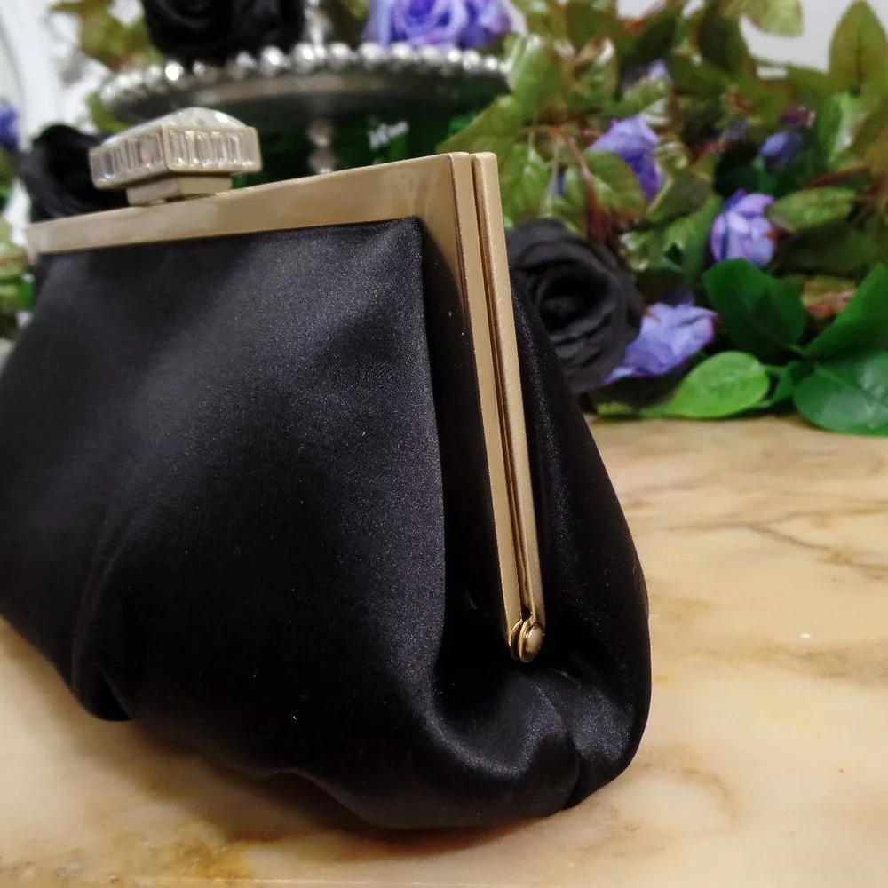 Rare Badgley Mischka Glow Embellished Frame Clutch / Handbag / Shoulder bag
